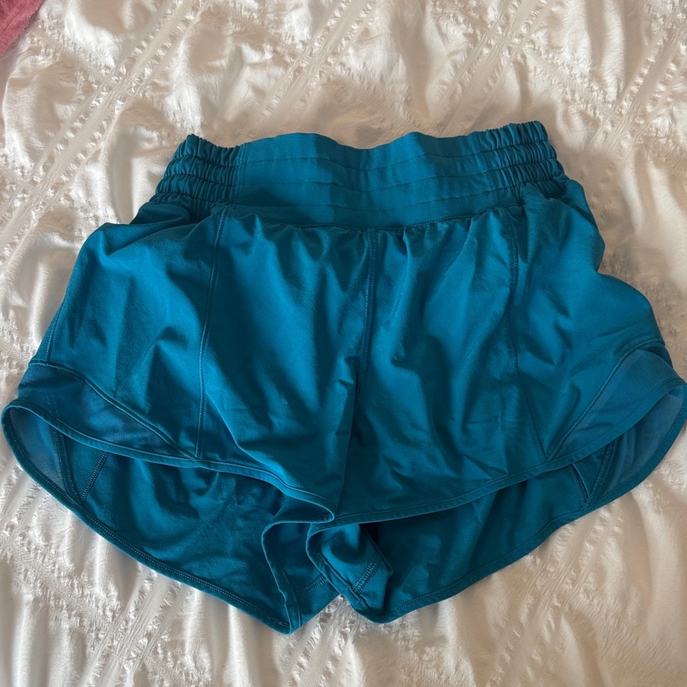 lululemon Hawaii blue hotty hot shorts